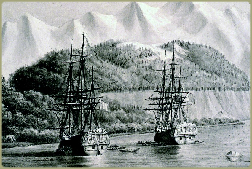 FrgatesAstrolabeetBoussolevers1786pendantlexpeditionLaPerouse
